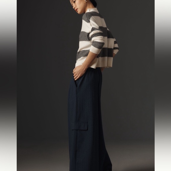 Worn once Anthropologie Maeve wide-leg menswear pants XSP - Picture 5 of 7